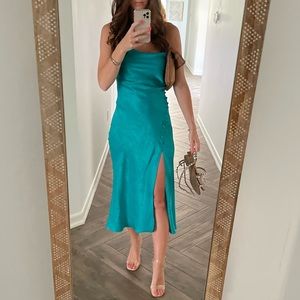 Zara satin midi dress